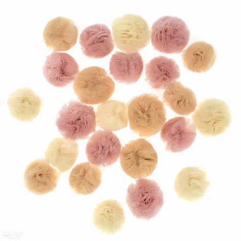 Pompony tiulowe dpCraft Mix #2, 24szt